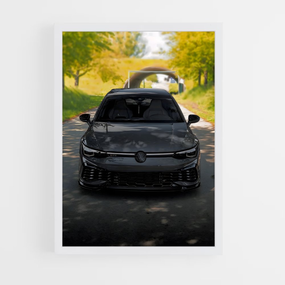 Poster Sur la Route du Golf – affiche Volkswagen (vue 3)